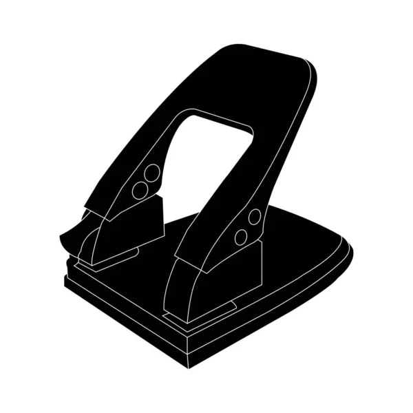 Modello Progettazione Vettoriale Icona Puncher Foro Carta — Vettoriale Stock