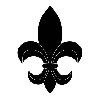 fleur de lis simgesi vektör illüstrasyon logo tasarımı