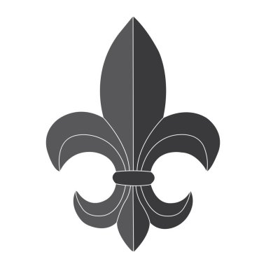 fleur de lis simgesi vektör illüstrasyon logo tasarımı