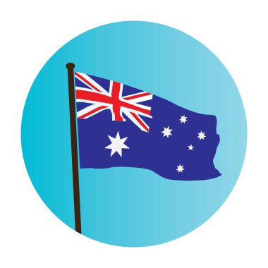 Avustralya bayrak simgesi vektör logo tasarımı