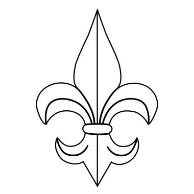 fleur de lis simgesi vektör illüstrasyon logo tasarımı