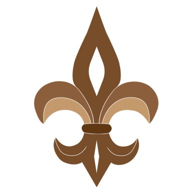 fleur de lis simgesi vektör illüstrasyon logo tasarımı