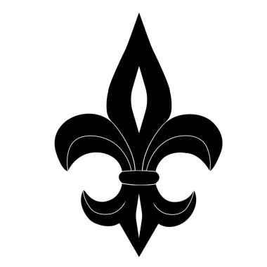 fleur de lis simgesi vektör illüstrasyon logo tasarımı
