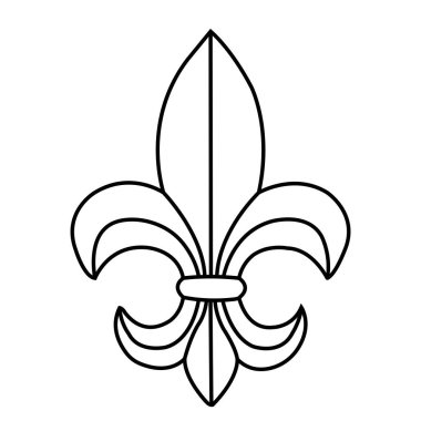 fleur de lis simgesi vektör illüstrasyon logo tasarımı