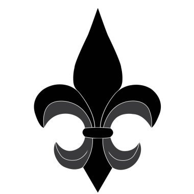 fleur de lis simgesi vektör illüstrasyon logo tasarımı