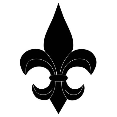 fleur de lis simgesi vektör illüstrasyon logo tasarımı