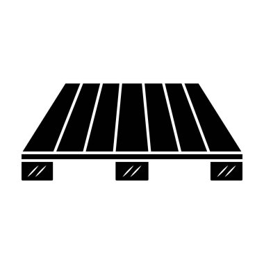 Ahşap palet vektör simgesi. Çizim tasarım logo şablonu.