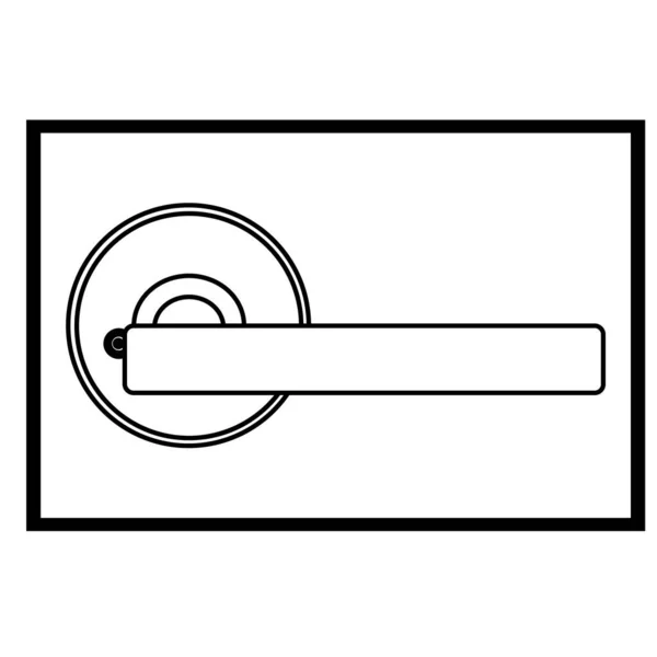 Minimalist Kapı Kolu Logo Vektörü Basit Tasarım — Stok Vektör