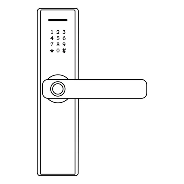 Минималистский Вектор Логотипа Дверной Ручки Простой Дизайн — стоковый вектор