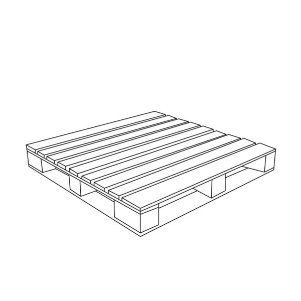 Dřevěná Ikona Vektoru Palety Šablona Loga Návrhu Ilustrace — Stockový vektor