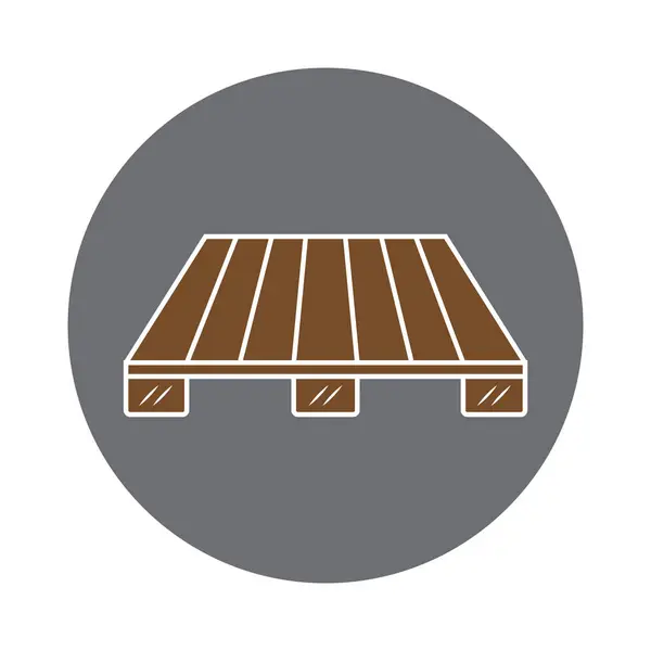 Ξύλινο Εικονίδιο Διανύσματος Παλέτας Πρότυπο Λογότυπου Σχεδίασης Απεικόνισης — Διανυσματικό Αρχείο