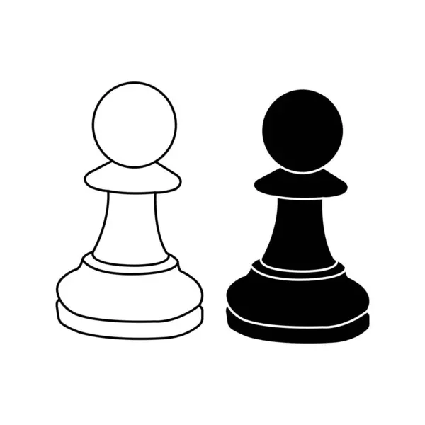 Chess Icon Vector Illustration Symbol Design — Stock Vector