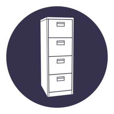 Dolap dolabı simgesi vektör şablonu