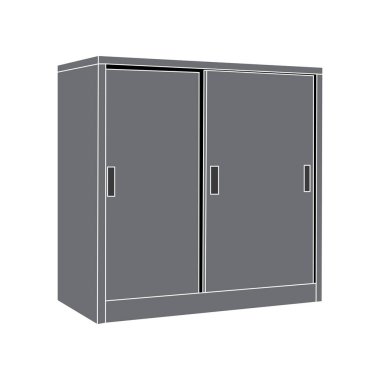 Dolap dolabı simgesi vektör şablonu