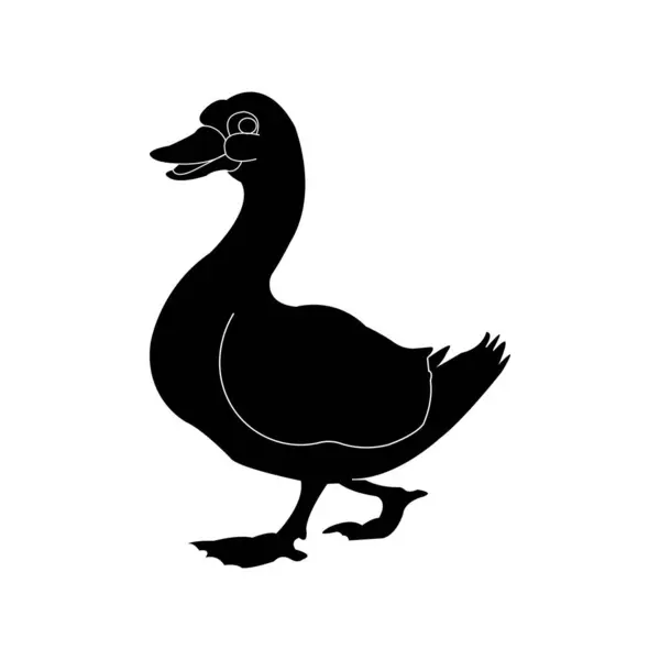 Desenho Símbolo Ilustração Vetor Ícone Pato — Vetor de Stock