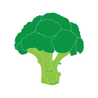 brokoli simgesi vektör çizim şablonu tasarımı