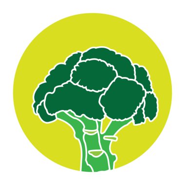 brokoli simgesi vektör çizim şablonu tasarımı