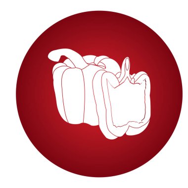 Paprika simge vektör resimleme şablonu