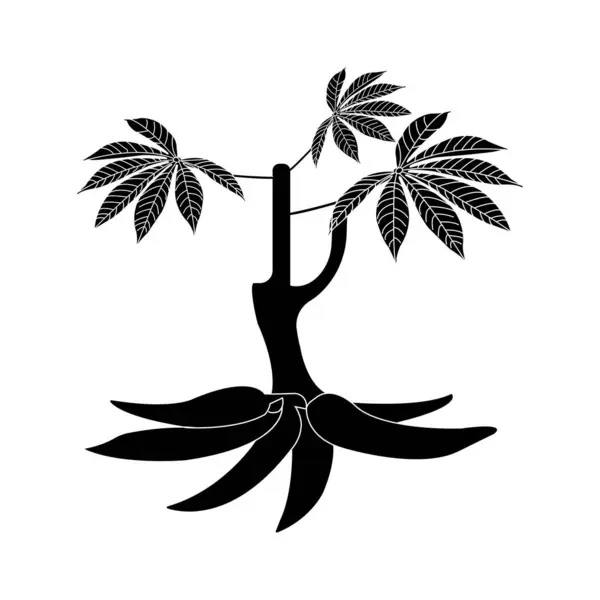 Дизайн Символов Вектора Иконок Cassava — стоковый вектор