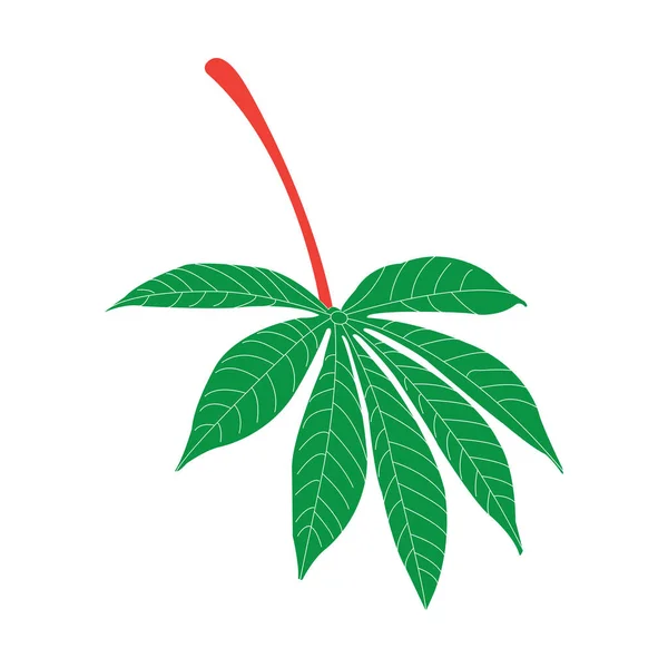 การออกแบบส กษณ เวกเตอร ไอคอนใบ Cassava ภาพเวกเตอร์สต็อกที่ปลอดค่าลิขสิทธิ์