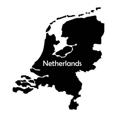 Hollanda harita ikonu vektör illüstrasyon sembolü tasarımı