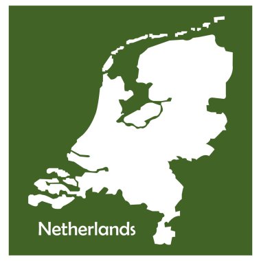 Hollanda harita ikonu vektör illüstrasyon sembolü tasarımı