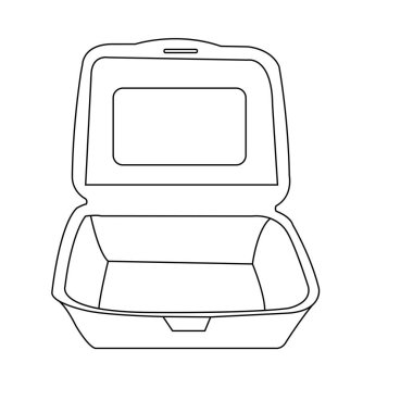 Stil köpük beslenme çantası ikonu vektör illüstrasyon tasarımı
