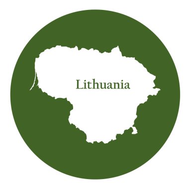 Litvanya haritası ikon vektör illüstrasyon tasarımı