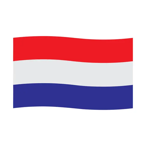 Nederland Vlag Pictogram Vector Symbool Ontwerp — Stockvector