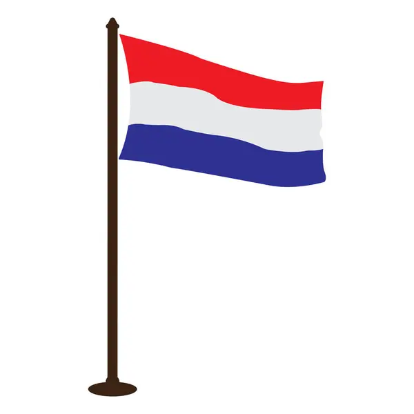 Návrh Vektorového Symbolu Nizozemské Vlajky — Stockový vektor