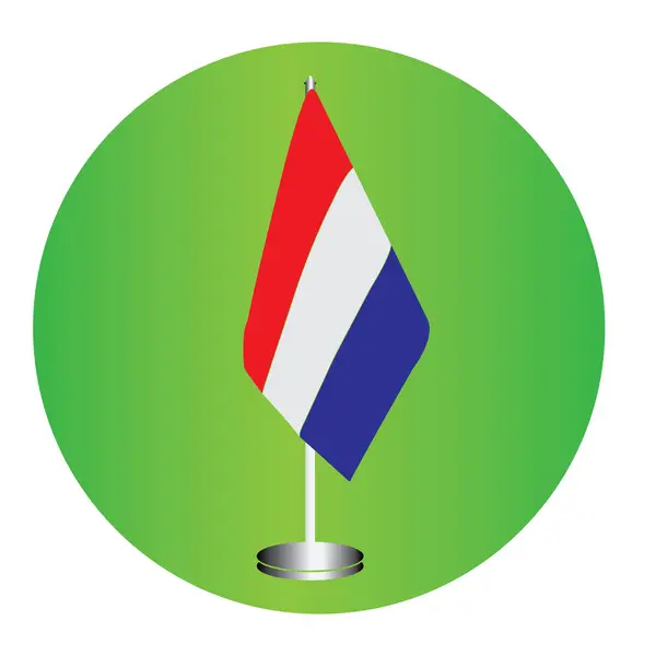Nederland Vlag Pictogram Vector Symbool Ontwerp — Stockvector