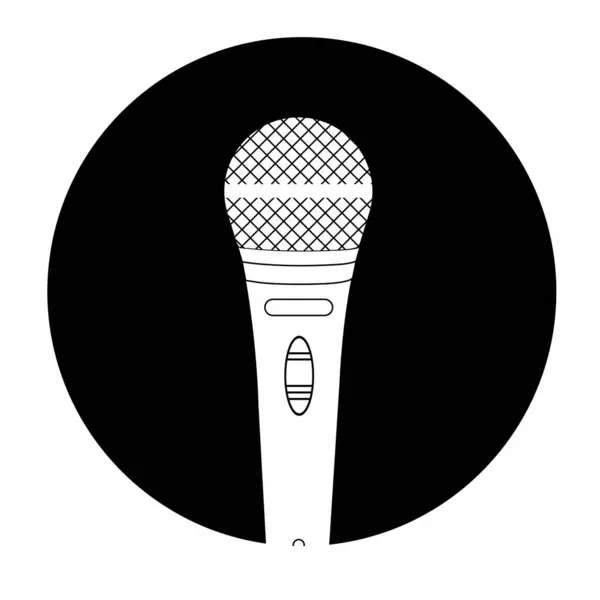 Mikrofon Ikon Vektor Illusztráció Szimbólum Tervezés — Stock Vector