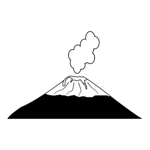Utbrott Vulkan Ikon Vektor Illustration Symbol Design — Stock vektor