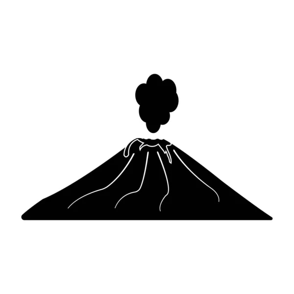 Erupción Icono Del Volcán Vector Ilustración Símbolo Diseño — Vector de stock