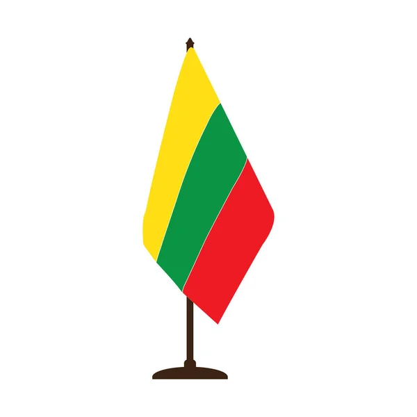 Дизайн Векторных Символов Флага Литвы — стоковый вектор