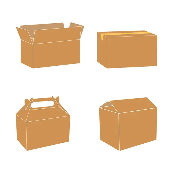 Cardboard Icon Vector Illustration Design — Stock Vector