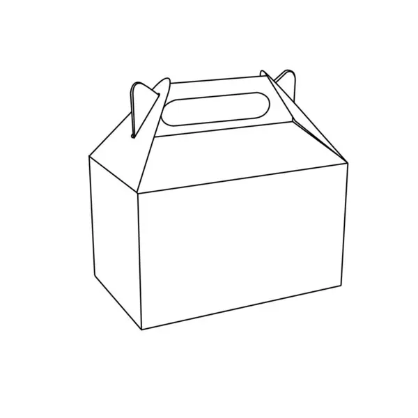 Illustration Vectorielle Icône Carton — Image vectorielle