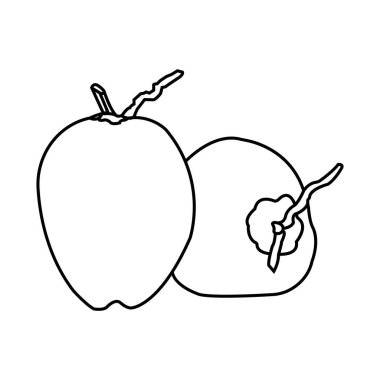 Genç hindistan cevizi ikonu vektör çizimi tasarımı