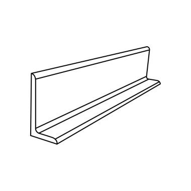 Profil çelik ikon vektör illüstrasyon tasarımı