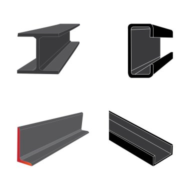 Profil çelik ikon vektör illüstrasyon tasarımı