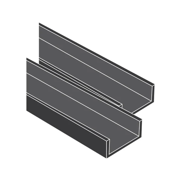 Profil Stahl Symbol Vektor Illustration Design — Stockvektor