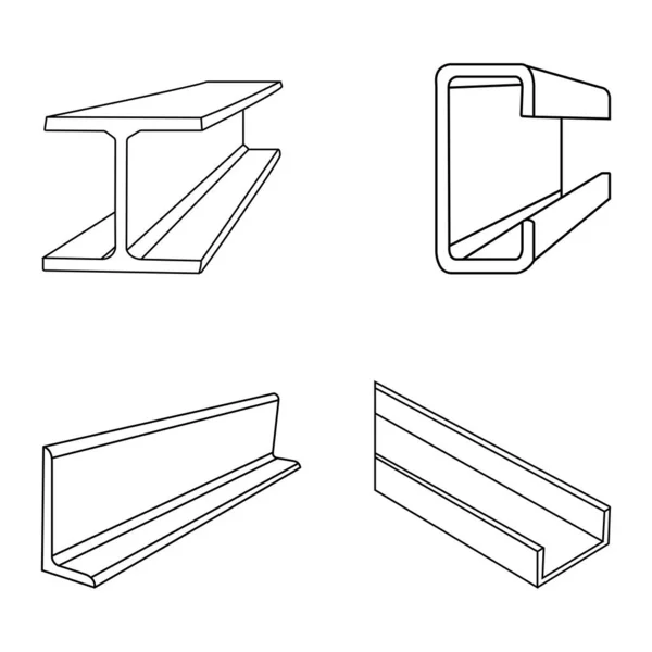 Profil Stål Ikon Vektor Illustration Design — Stock vektor