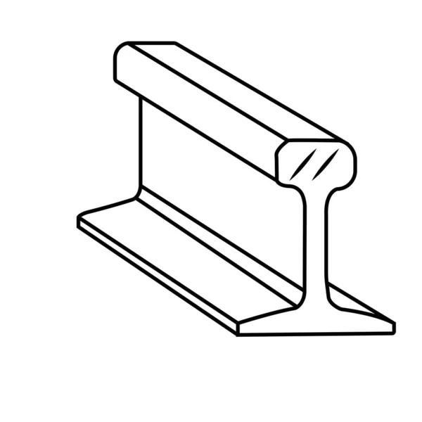 Stål Järnväg Ikon Vektor Illustration Design — Stock vektor