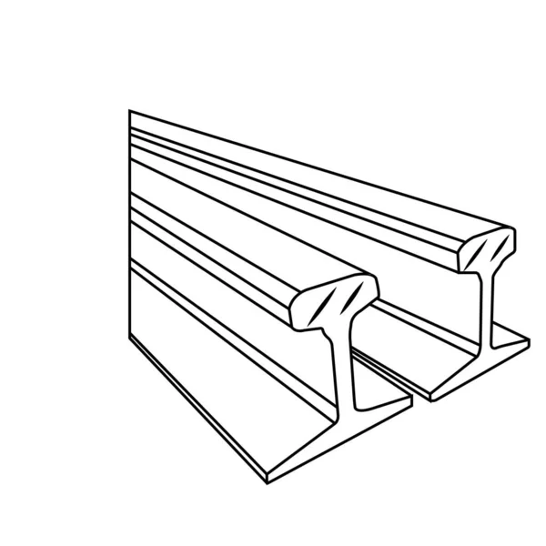 Stahl Schiene Symbol Vektor Illustration Design — Stockvektor