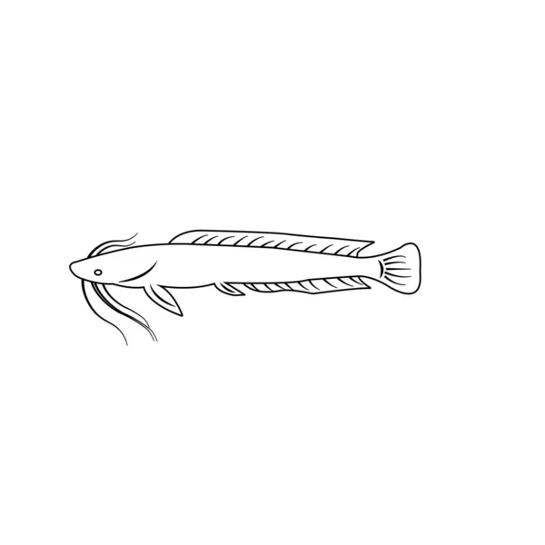 Catfish Icono Vector Ilustración Diseño — Archivo Imágenes Vectoriales