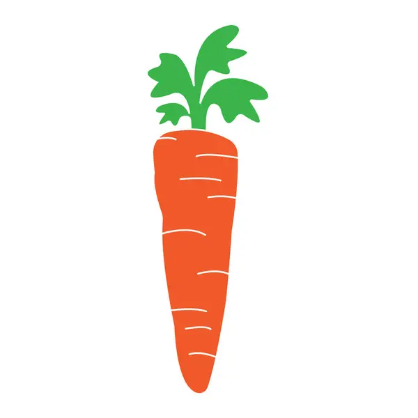 Морквяний Значок Векторний Дизайн Ілюстрації Стокова Ілюстрація