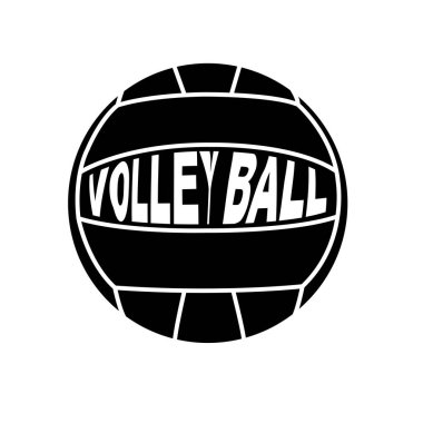 Voleybol topu ikonu vektör illüstrasyon tasarımı