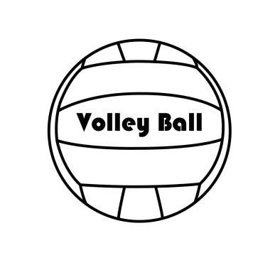 Voleybol topu ikonu vektör illüstrasyon tasarımı