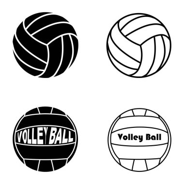 Voleybol topu ikonu vektör illüstrasyon tasarımı