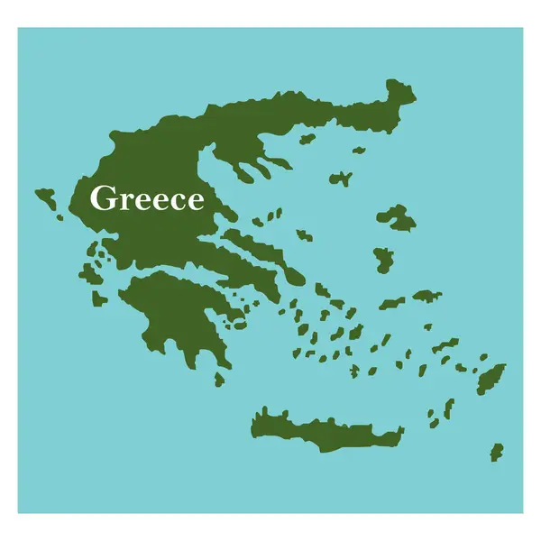 Grécia Mapa País Ícone Vetor Ilustração Design — Vetor de Stock